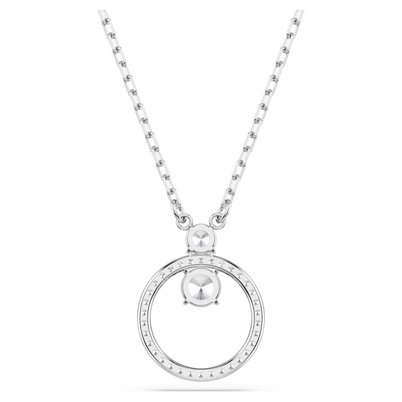 Swarovski Constella pendant Pavé, Round cut, White, Rhodium plated - Picture 5 of 5